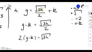 Changing the subject of the formula