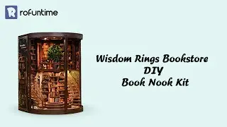 Wisdom Rings Bookstore DIY Book Nook Kit | A Magical Miniature Library | Rofuntime