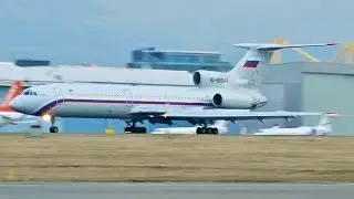 [FullHD] *RARE* Russian Air Force Tupolev 154 landing at Geneva/GVA/LSGG