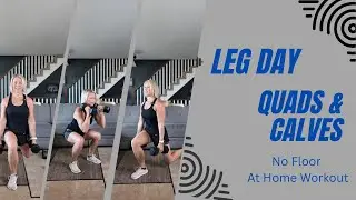 🔥 No Floor Workout | Quads & Calves Focus | 40 min At Home Dumbbell Workout 💪🏻