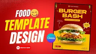 🍔 Canva Food Template Tutorial | Modern Food Ad Design Tutorial 🍔 #graphicdesign #canva