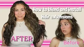 How to blend BELLAMI CLIP IN hair extension into short hair