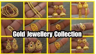 Gold Jewellery Collection 💥 Jhumka Earrings Chain Rings ❤️ Wedding Jewellery 