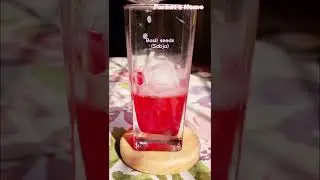 Ramadan Special Rooh Afza Sabja Sharbat 🥤#ramadan #roohafza #sabjaseeds #basilseeds #farhathome
