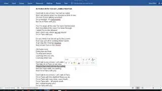 OCR GCSE POETRY: 'In Paris With You'
