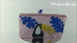 TROPICAL TOUCAN ACRYLIC BOX HANDBAG | WOMENS FASHION | TROPICAL STYLE | LADIES HANDBAG