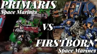 Firstborn Space Marines Vs Primaris Space Marines. 2,000 points Warhammer 40k Battle Report.