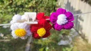Crochet hair clips/small business🙏