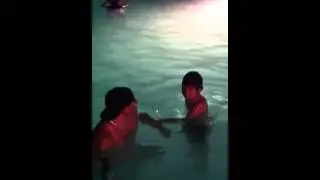 Phoenix swimming classes by his dad