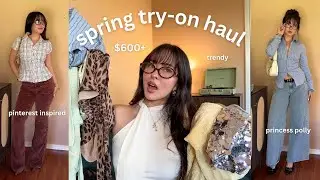 HUGE $600+ SPRING TRY-ON HAUL! | 2025 trendy, pinterest aesthetic, affordable, ft. Princess Polly