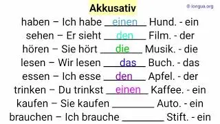 A1, A2, B1 - Deutsch lernen, #Grammatik, Deutsche Grammatik, #Artikel #Akkusativ #den #deutschlernen