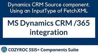 SSIS adapters for Microsoft Dynamics 365/CRM integration. Using an InputType of FetchXML