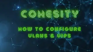 Cohesity networking in the UI using vlans and vips
