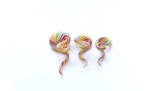 TP7089 BodyJ4You Glass Taper Treble Spiral Rainbow Plugs Ear Gauges Hanger