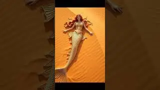 Stunning Mermaid Sand Art 🧜&zwj;♀️✨ | Creative Desert Sculpture #Shorts,#Art,#Mermaid