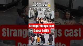 Stranger Things cast dance battle #strangerthings #dancebattle #milliebobbybrown #noahschnapp