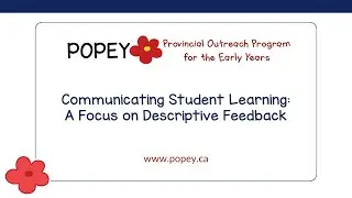 Communicating Student Learning: A Focus on Descriptive Feedback