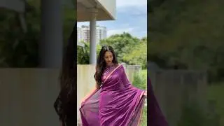 Уфффф это сари!!!💜😩 #ownvoicemalayalam #kochi #mulmulsaree #mulmulcotton #sareestyle