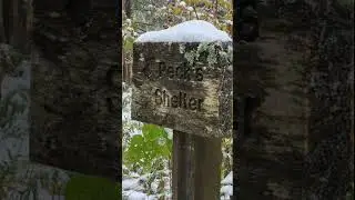 HIKING TO PECK'S SHELTER IN 28* TEMP IN SNOW & SLEET: 0.4 MILES OFF TRAIL! #shorts #hiking #camping