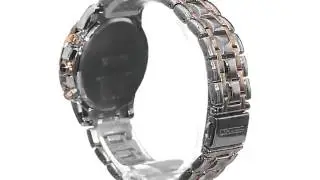 Seiko Women's SSC880 Two Tone Diamond Solar Chronograph Watch in Stainless Steel