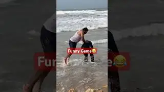 Funny Games In Beach-Popcorn #shorts #funny