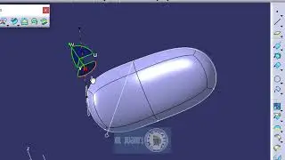 CATIA V5 desde cero. Lección Shape Design: Aplicación de Reflect Line en superficie.