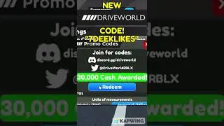 *NEW* Drive World Code! - (7DEEKLIKES) (Roblox Drive World) #shorts