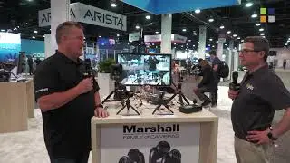 Marshall CV605 PTZ Camera and CV-PT-HEAD Micro Pan/Tilt Head at NAB 2022