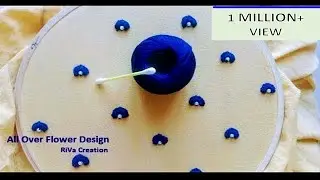 All Over Flower Design Using Ear Bud(Gujarati)