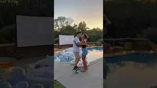 Husband does most romantic floating movie date night for his wife. 🥹😍🥰 #husband #poolmovie #date