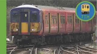Class 455 arrives at Guildford