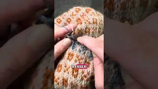 Tutorial: how to knit longer stretches with one color on a two color pattern⭐️ #learntoknit #knittig