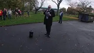 secret protest in Belfast Botanic gardens 08/11/2020