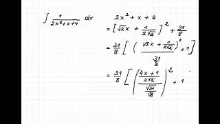 Integralen van rationale functies waarvan de noemer niet ontbindbaar is (type 1ste gr / 2de gr )