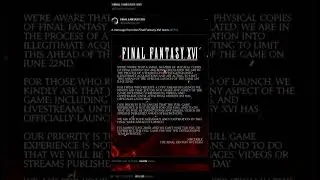 Square Enix Statement for leaked copies of Final Fantasy XVI #shorts  #finalfantasy16  #ff16