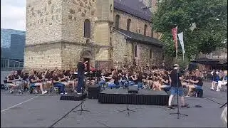 Nederlands Jeugd Orkest in Heerlen. Op het Pancratiusplein in de zomer van 2024.