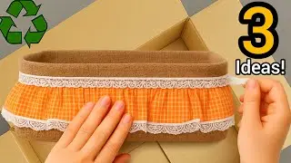 The trendiest hemp fabric ideas for storage baskets/3 craft ideas with recycled materials♻️