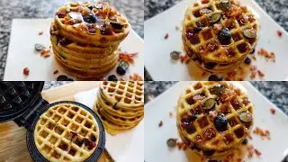 Mini Blueberry Bacon Waffles |  Waffles Made Easy