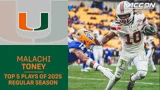 Miami's Malachi Toney Top 5 Plays Of 2025