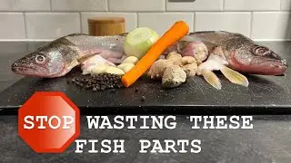 HOMEMADE FISH STOCK from WALLEYE HEADS and BONES