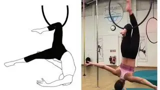 S8 Single Leg Hang by  Kia Buller  For the CRACK THE CODE CHALLENGE &ndash; AERIAL HOOP EDITION