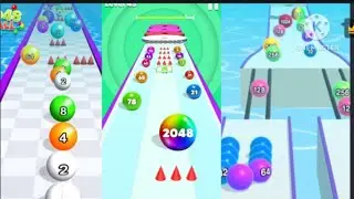 🔥BALL RUN 2048/MERGE NUMBER🔥 #asmr #4k #verticallive #merge #ballrun