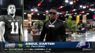 New York Giants Draft Abdul Carter 3rd Overall in 2025 NFL Draft | ABC Broadcast
