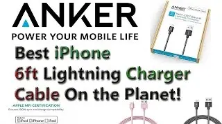 Best iPhone (6ft) Lightning Charger Cable on the Planet! - Braided Tangle Free [ANKER]