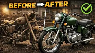 Old Royal Enfield Bullet 350 Turned Into New 😱 | Full Bike Restoration Process | #bikerestoration
