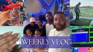 HOUSTON VLOG | Holiday Home Decor Run + DESTROYED them in Top Golf  | Cricut Projects