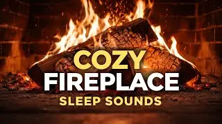 Calm Fireplace Sounds for Deep Sleep | Crackling Fire Ambience & Relaxation.