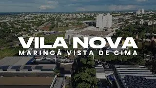 Maringá vista de cima - Região da Vila Nova e Avenida Gaspar Ricardo - Shopping Cidade e Rodoviária