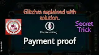 Big cash payment proof ||Glitch solution || secret trick of pool