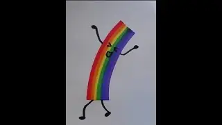 How to Draw Cute Rainbow | Easy Drawing for Kids | Rainbow Drawing #shorts #drawing #drawingforkids